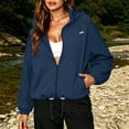 thumbnail image 6 of Lnmiateer Women Lightweight Waterproof Hooded Rain Jacket Zip Up Windbreaker With Pockets Packable Coat For Hiking Travel Outdoor Sports, 6 of 9