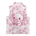 thumbnail image 5 of Binienty Cherry Blossom Axolotl Outwear Vest 3T Girls Warm Fuzzy Fluffy Fleece Jacket Big Kids Cute Thick Vest Comfy Trendy Toddler Winter Clothing​, 5 of 7