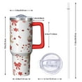 thumbnail image 2 of Red Christmas Gingerbread Man Pattern Tumbler with Handle and Lid,40oz Double Wall Vacuum Insulated Tumbler,Cups Gift for Women and Men, 2 of 7