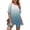 Sky Blue, variant on LEBONYARD Women's Shorts for Casual Outfits,Women Fashion Round Neck Blouse Short Sleeve Tops Shorts Casual Suit Sets