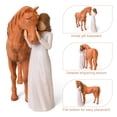 thumbnail image 5 of Horse & Girl Resin Statue - Cowgirl Memorial Gift, Horse Lover Decor, Emotional Friendship Tribute for Women, Christmas, Birthdays​​(Brown), 5 of 8