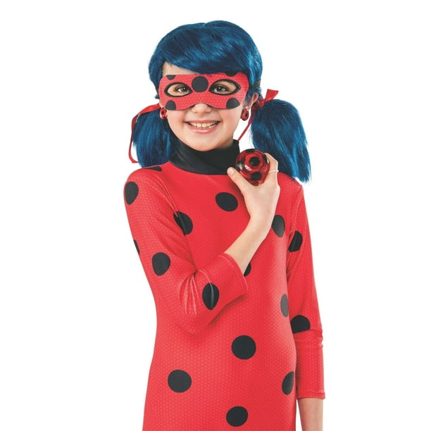 ▷ Déguisement Ladybug avec perruque pour fille