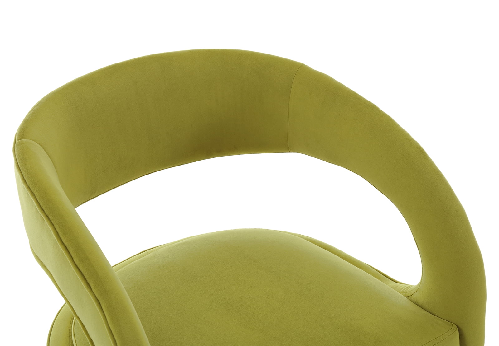 Guyou Modern Dining Chairs Set of 2, Velvet Upholstered Barrel Kitchen Chairs with Open Back, Lovely Dresser Chair, Comfy Dining Side Chairs for Dining Room Bedroom Living Room, Green