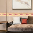 thumbnail image 2 of Dundee Deco Peel and Stick Self Adhesive Wallpaper Border - Damask Gold, Pink Scrolls , 33 ft x 4 in, 2 of 6