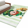 thumbnail image 6 of St. Patrick's Day Kitchen Runner Rug 2.7x5 Washable Runners for Hallway Non Slip Green Gnomes Gold Coin Beer Shamrock Stripes Large Area Rug Indoor Floor Carpet for Bathroom Laundry Entryway Bedroom, 6 of 8