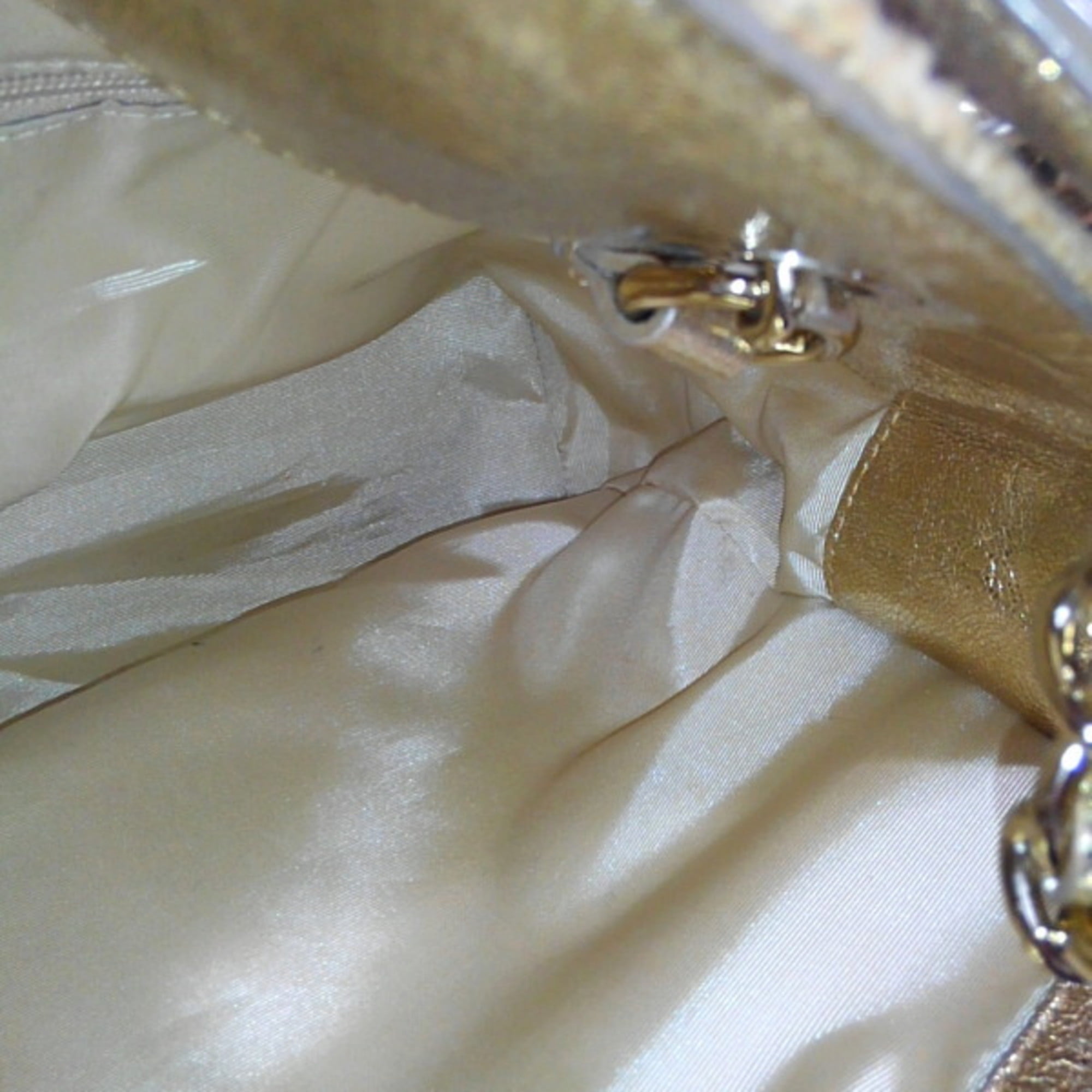 Pre-Owned Kate Spade Shoulder Bag with Sequins and Chain Strap, Gold (Good)