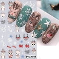 thumbnail image 4 of Pegatina de Arte de uñas de oso de Navidad 5D, calcomanía grabada DIY, accesorios de manicura, lindo invierno, Papá Noel, copo de nieve, hombre de jengibre, alce, 4 of 4