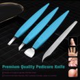 thumbnail image 5 of BEZOX Pedicure Knife Set - Callus Shavers, Corn and Hard Thick Skin Remover Knives for Foot, Metal Nail File & Nail Lifter - Professional Pedicure Tools with Storage Box (Blue), 5 of 9