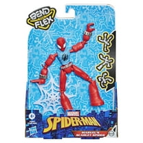Marvel Spiderman: Bend and Flex Scarlet Spider Kids Toy Action Figure for Boys and Girls with Web Accessory (7”)