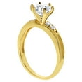 thumbnail image 3 of Precious Stars 14K Yellow Gold 1 1/10ct TGW Round-cut Cubic Zirconia Engagement Ring, 3 of 6