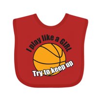 Inktastic I Play Like a GIRL... Try to Keep Up Girls Baby Bib