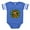 Royal Blue, variant on CafePress - Dog In Christmas Wreath - Cute Infant Baby Football Bodysuit