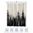 thumbnail image 4 of Split Shower Curtain for Transfer Bench, Mist Forest Fabric Shower Curtains for Bathroom, Beige Farmhouse Vintage Nature Scenery Tub Sliding Transfer Bench Waterproof Bath Curtains 72"x84", 4 of 9