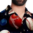 thumbnail image 5 of Baseball Men's Short Sleeve Hawaiian Beach Shirt Casual Printed Button Down Summer Unisex Casual Shirt, 5 of 6