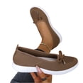 thumbnail image 7 of Domzle Women's Flat Shoes Comfortable Square-Toe Slip on Casual Dress Flats with Arch Support All-Day Standing Shoe Brown, 7 of 7