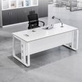 thumbnail image 3 of Modern Standing Office Desk Shelf Corner Drawers Bookshelf Computer Desks Supplies Executive Mesa De Computador Home Furniture My Lux Decor Round, 3 of 30