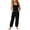 Black, variant on Girls Loose Fit Overall Pocket Pants - Stylish Casual Pants with Attached Bib Design, Soft Comfortable for Everyday Play