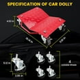 thumbnail image 2 of Car Dolly Set of 4, 6000 lbs/2722 kg Capacity Wheel Dolly, Heavy Duty Car Tire Dolly Wheels Cart Moving Cars, Heavy Duty Vehicle Dolly with 360° Rotational Wheel, Makes Moving A Ca, 2 of 7