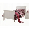 thumbnail image 4 of White Twin Sleigh Bed with Elegant Curved Headboard and Reinforced Frame, 4 of 5