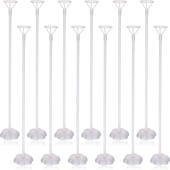 LAMIRO 12 Pieces Balloon Holders,Silicone,White for Birthday,Wedding,Party Decorations