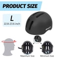 thumbnail image 2 of Semfri Adult Bike Helmet Skateboard Road Cycling Helmet Suitable Multi-Sport Scooter Skating Bicycle Large Size for Men Women Black, 2 of 9