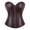 Coffee, variant on FASHOFT Coffee Corset Shapewear For Women Zip Closure Leather Court Waist Cinching Shaper Boned Tummy Control Edgy Style Outerwear Bustier Leather Corset Top L