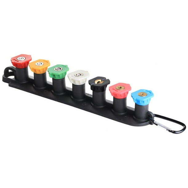 Juego de boquillas con soporte para boquillas, boquillas de pulverización de 1/4" Schnelle para jardín 7 boquillas