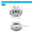 thumbnail image 2 of Uxcell Overflow Ring, Sink Round Cover Basin Trim Brass Insert in Hole Round Caps for Kitchen Bathroom, Silver 3Pcs, 2 of 5
