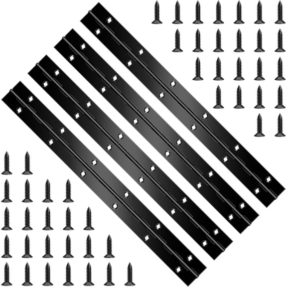 4 Pcs Piano Hinge 12 Inch Heavy Duty Piano Hinge Stainless Steel Overlay Cabinet Hinges