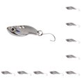 thumbnail image 1 of Naiovety Kit de cucharas de trucha Lentejuelas Temblor Señuelo de pesca Cebos de de un solo gancho Agua dulce Agua salada Bajo Swimbait Plata Plata 5.5g 10Conjunto, 1 of 6