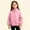 Pink, variant on Fleece Jacket Girls Kids Stand Collar Solid Polar Fleece Zip Liner Jacket Toddler Girls Soft Warm Transitional Inner Coat