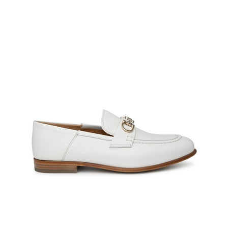 

Salvatore Ferragamo Woman White Leather Loafers