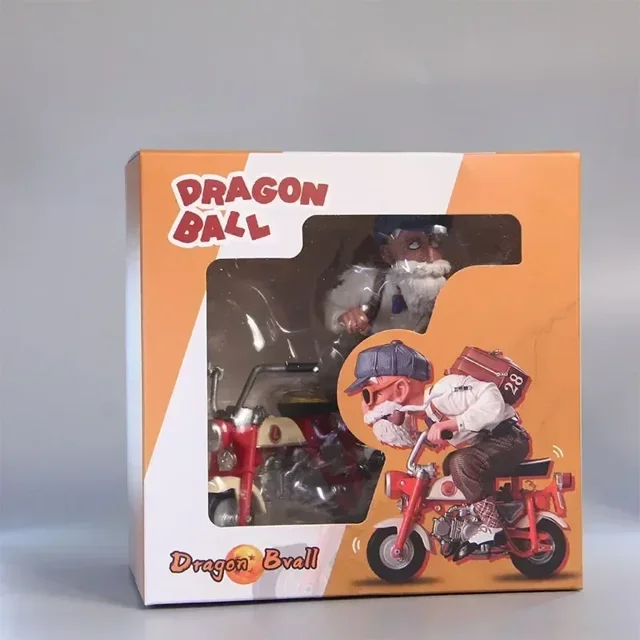 Figuras de Anime Dragon Ball Z, figura de Goku de 14cm, serie locomotora, motocicleta coleccionable, Roshi Goku, estatua de Pvc, modelo de decoración, Juguetes
