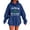Blue, variant on Columbia Inn Pine Tree Vermont Hoodies for Women Long Sleeve Christmas Graphic Hooded Sweatshirt with Pockets Pullover Tops