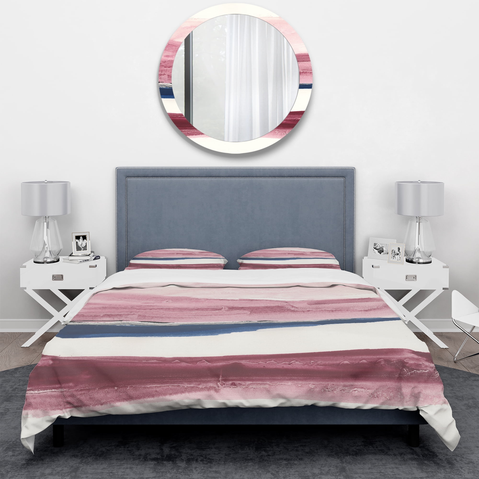 Designart 'Patch of Dirty Pink II' Geometric Duvet Cover Set