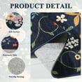 thumbnail image 6 of DUKINO 2x4 Rug for Entryway, Washable Kitchen Floral Runner Rug with Non Slip Backing, Low Pile Soft Boho Carpet for Kitchen, Hallway, Entryway, Laundry, Bedroom, Dark Blue, 6 of 7