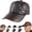 #E, variant on Warm Leather Baseball Cap, Mens Leather Hats Winter Leather Dad Caps Fur Lined Warm Baseball Cap Adjustable for Everyday Life