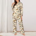 thumbnail image 2 of Balery Dachshund Dog Pattern Pajama Sets for Women Long Sleeve 2 Piece Sleepwear Loungewear Sets Soft PJ's with Pockets Long Sleeve Comfy Pj Sets-XX-Large, 2 of 7