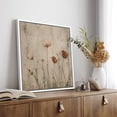 thumbnail image 2 of Framed Canvas Wall Art Vintage Wildflower Botanical Print for Living Room Decoration - 24"x24" WHITE, 2 of 8
