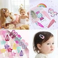 thumbnail image 3 of GIRACOA 172pcs Hair Accessories for Girls, 42pcs Baby Girls Hair Clips and 130pcs Girls Hair Rubber Bands, Hair Clips Hairpins for Baby Girls and Children (B), 3 of 7
