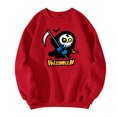 thumbnail image 3 of Men's Halloween Themed Sweatshirt Funny Pumpkin Ghost Print Casual Long Sleeve Spooky Pullover Sweatshirt New Trendy Comfort Shirts Red XXL, 3 of 5
