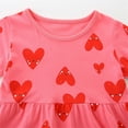 thumbnail image 3 of WIBACKER 2-7T Toddler Girls Short Sleeve Dress Hearts Cotton Casual Summer Jersey Dresses with Pockets, 3 of 7