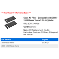 thumbnail image 2 of Cabin Air Filter - Compatible with 2000 - 2005 Nissan Xterra 2.5L 4-Cylinder 2001 2002 2003 2004, 2 of 2