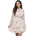 thumbnail image 1 of Mini vestido de gasa con capas Allegra K Estampado floral Rosa XS, 1 of 6