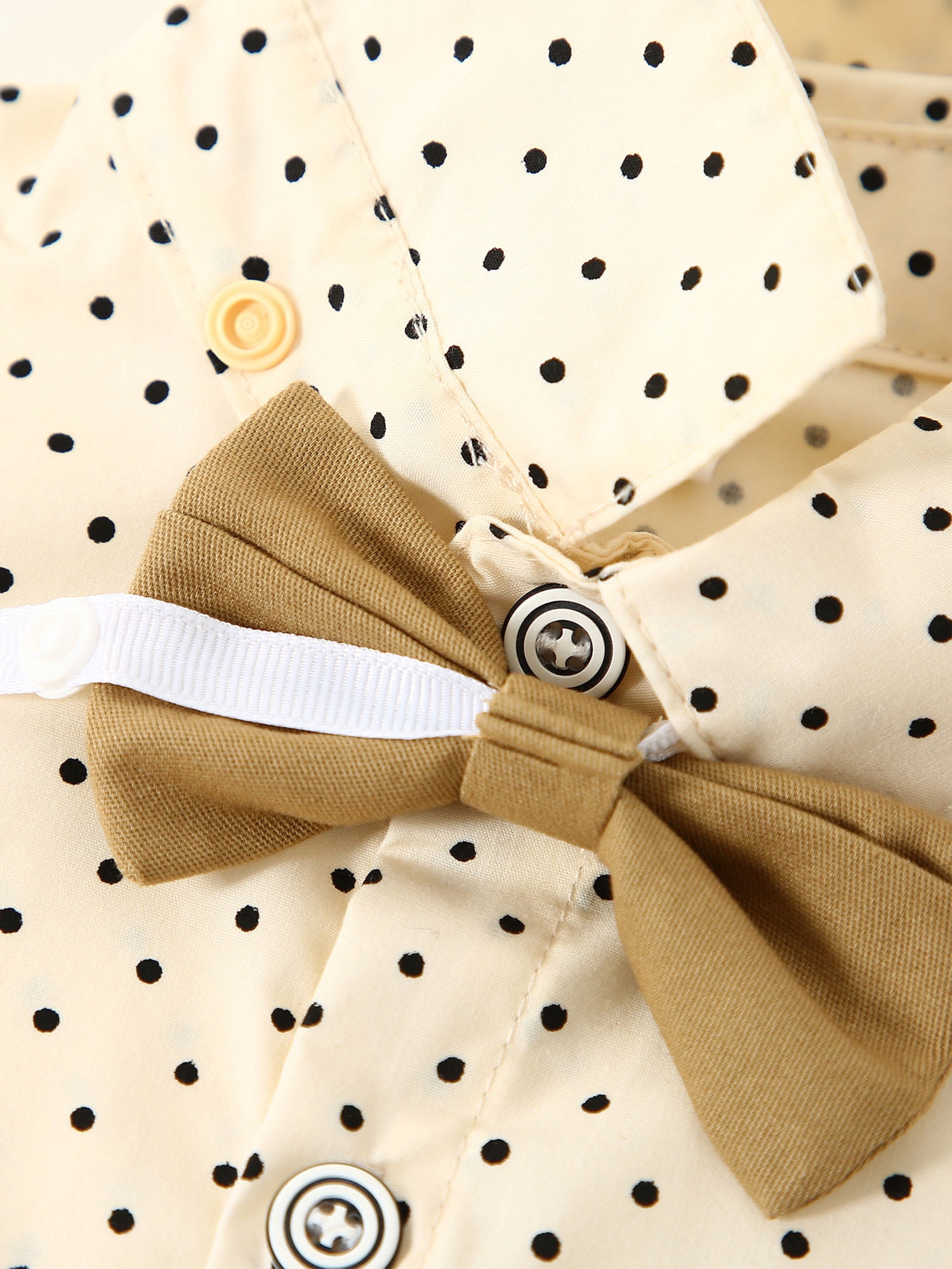 Toddler Baby Boy Clothes Suit 1-5T Gentleman Party Formal Dress Shirt Bowtie Suspender Pants 3pcs