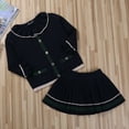 thumbnail image 4 of FOCUSNORM 2-piece Little Girls Dress Set Long Sleeve Top and Short Skirt, 4 of 9