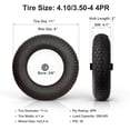 thumbnail image 2 of Hi-Run Stud 4.10/3.50-4 4PR Pneu pour Jardin avec Ensembles et Bushing de 5/8", 2 of 6