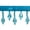 Bright Turquoise, variant on Expo Int'l 5 yards of Joanne Beaded Teardrop Fringe Trim