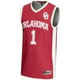thumbnail image 2 of Unisex GameDay Greats #1 Crimson Oklahoma Sooners Lightweight Basketball Jersey, 2 of 4