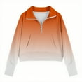 thumbnail image 4 of Viluyesy Girls Fleece Sweatshirt, Long Sleeve Half Zipper Loose Fit Fall Winter Athletic Tops Orange 5T, 4 of 5